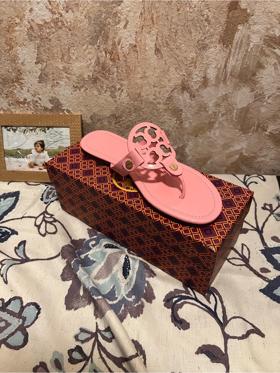 Tory Burch Shoes - Tory Burch Pink Miller Cutout Thong Sandal
